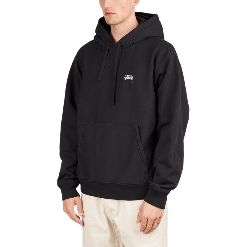 stussy stock logo hoodie schwarz 512295