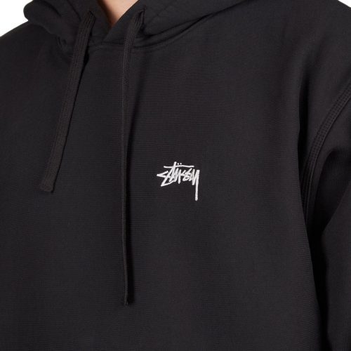 stussy stock logo hoodie schwarz 651929