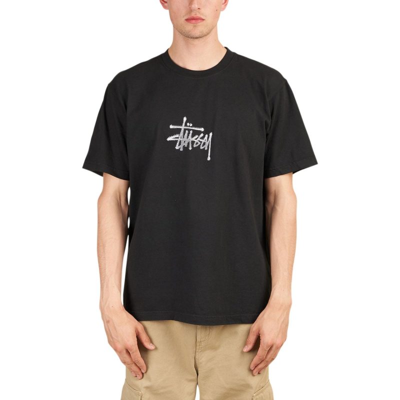 stussy surf tomb pigment dyed tee schwarz 394890