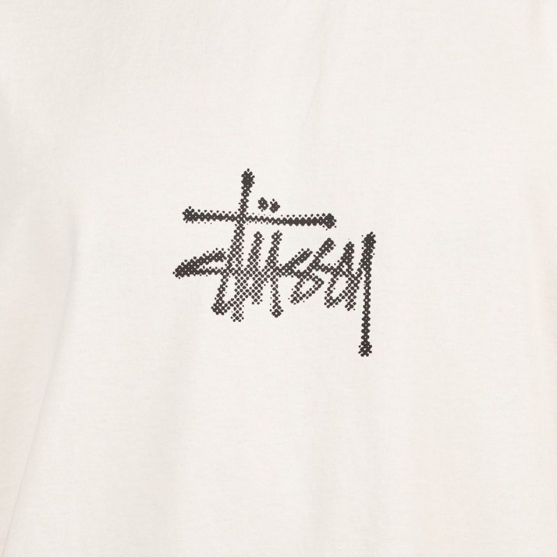 stussy surf tomb pigment dyed tee weiss 733645