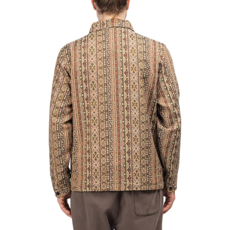 stussy tapestry classic coach jacket braun multi 310682