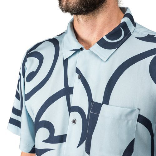 stussy tribal pattern shirt blau 959849