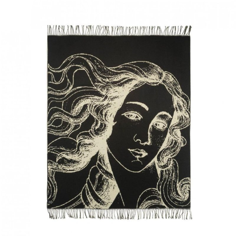 stussy venus jaquard blanket beige schwarz 859604