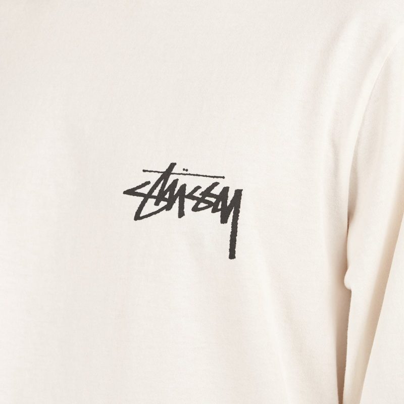 stussy venus pigment dyed longsleeve weiss 432264