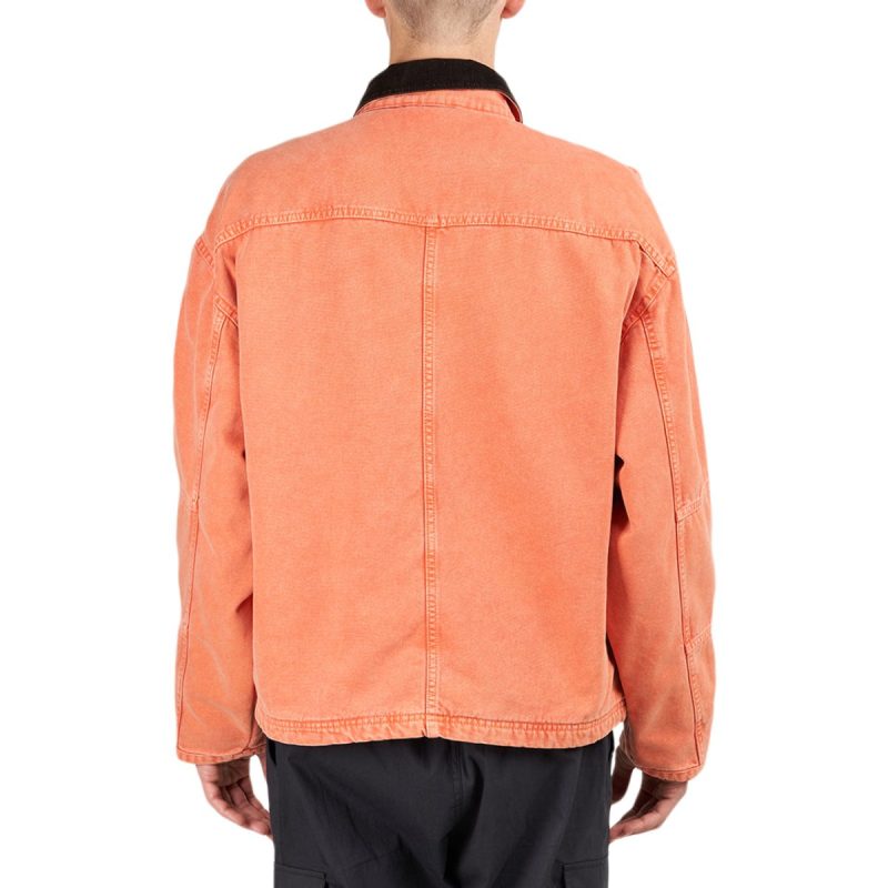 stussy washed canvas shop jacket orange 606272 29712c98 1b39 4ad4 87fb 556a59617915