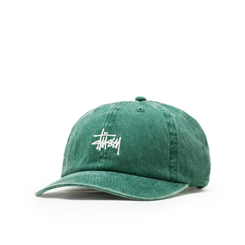 stussy washed stock low pro cap grun 249505