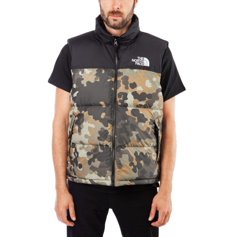 the north face 1992 nuptse vest taupe grun 210397