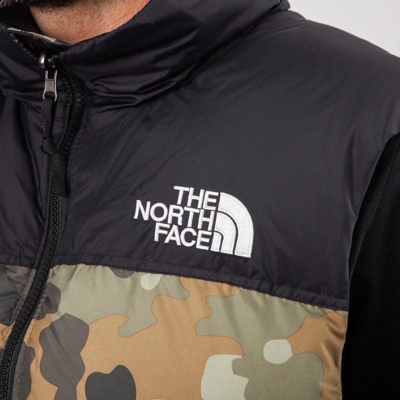 the north face 1992 nuptse vest taupe grun 515046