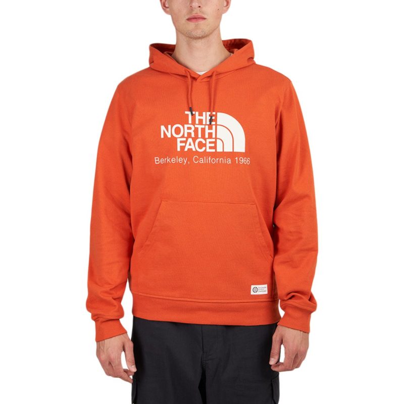 the north face berkeley california hoodie orange 869347