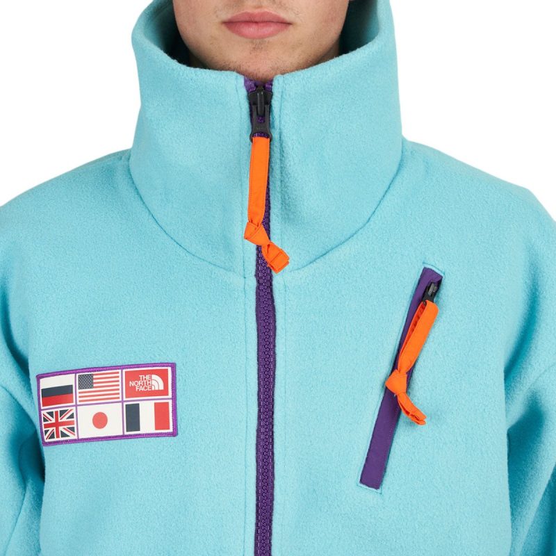 the north face ctae fleece full zip jacket eisblau 207859