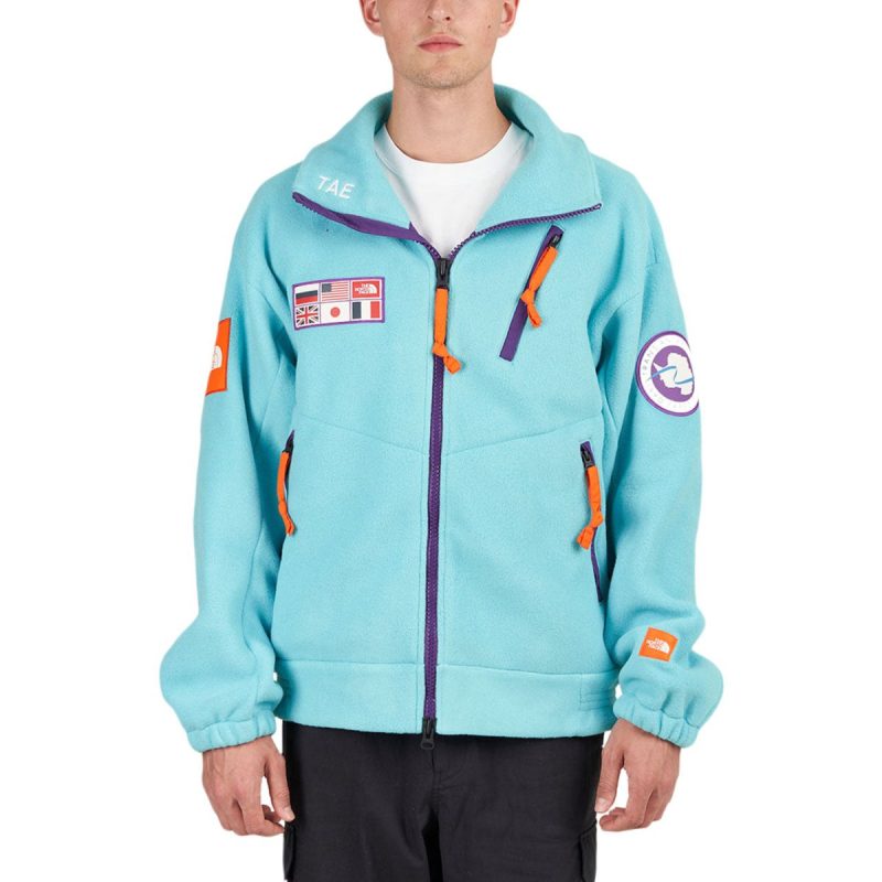 the north face ctae fleece full zip jacket eisblau 551212