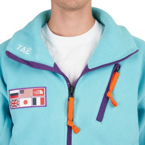 the north face ctae fleece full zip jacket eisblau 716178