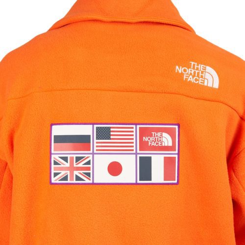 the north face ctae fleece full zip jacket orange 762734