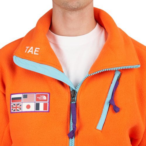 the north face ctae fleece full zip jacket orange 935586