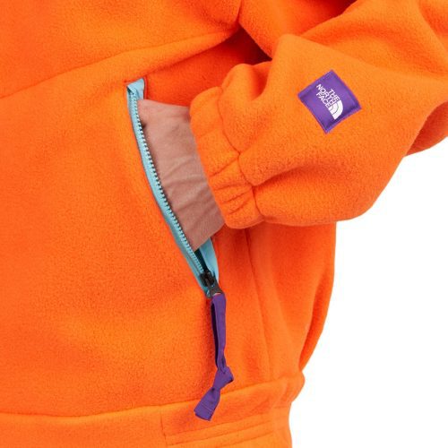 the north face ctae fleece full zip jacket orange 970641