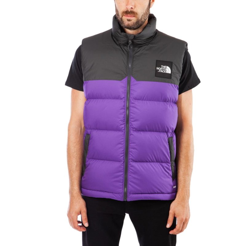 the north face m 1992 nuptse vest lila schwarz 182093