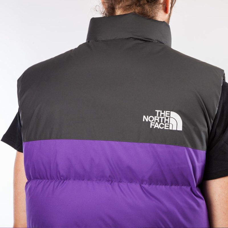 the north face m 1992 nuptse vest lila schwarz 416950