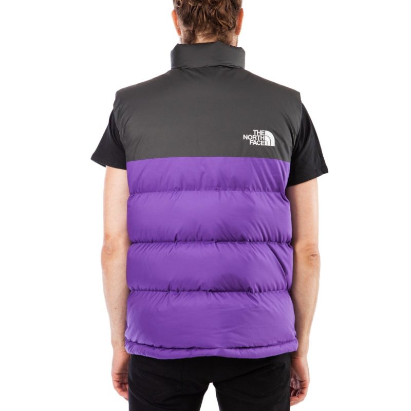 the north face m 1992 nuptse vest lila schwarz 596416