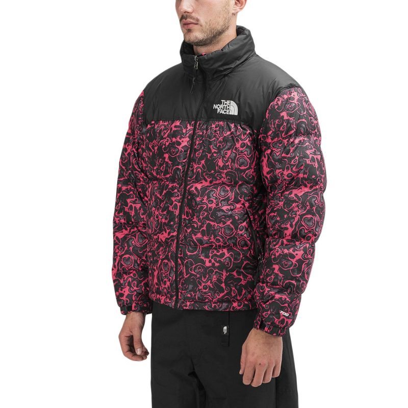 the north face m 1996 retro nuptse jacket rosa rot schwarz 362489