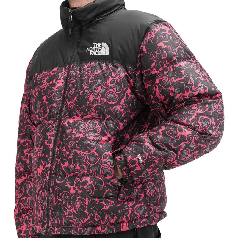 the north face m 1996 retro nuptse jacket rosa rot schwarz 460013