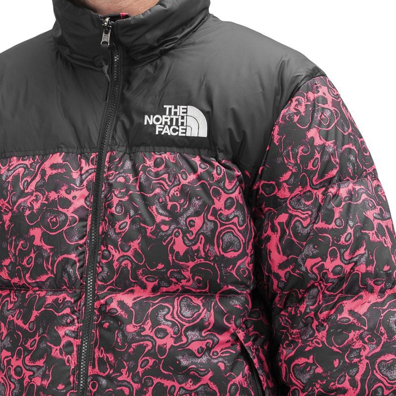 the north face m 1996 retro nuptse jacket rosa rot schwarz 701515