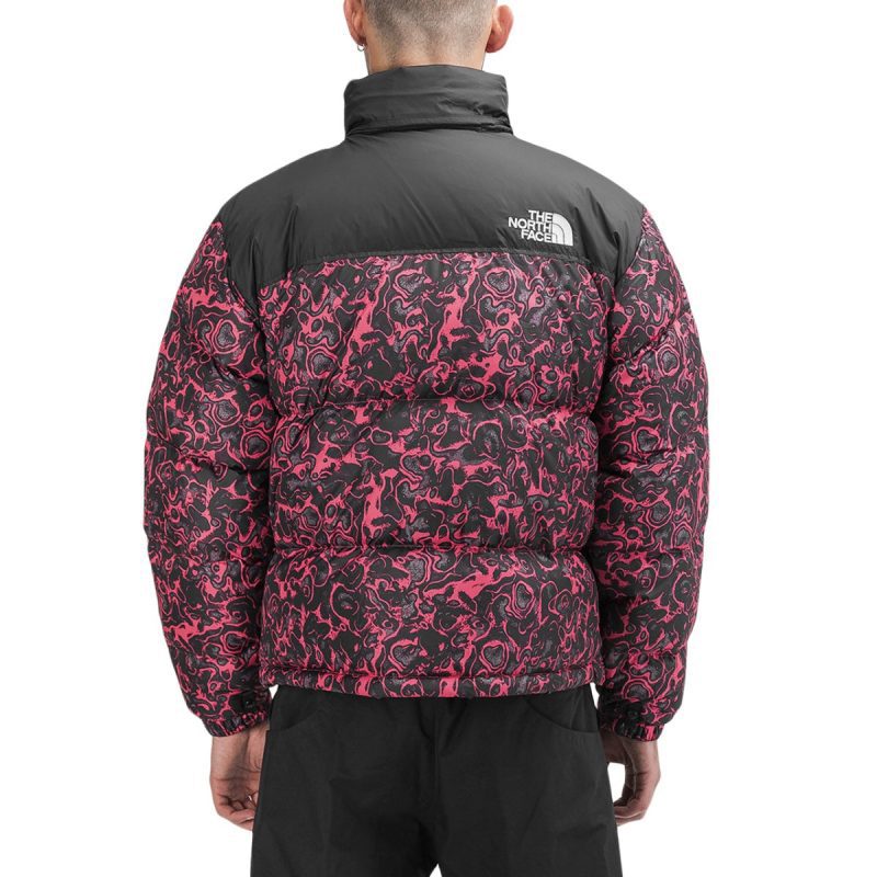 the north face m 1996 retro nuptse jacket rosa rot schwarz 768065