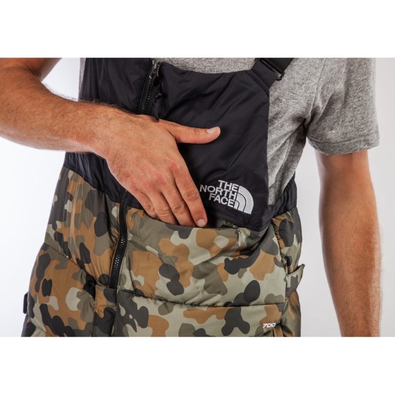 the north face m nuptse bib camo 110054