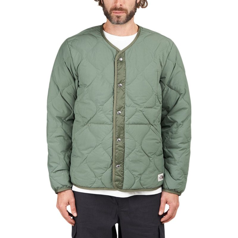 the north face m66 down jacket grun 776447