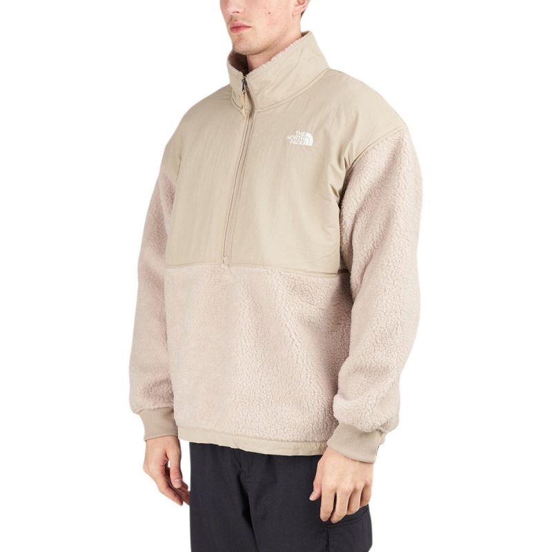 the north face platte sherpa 14 zip creme 444436