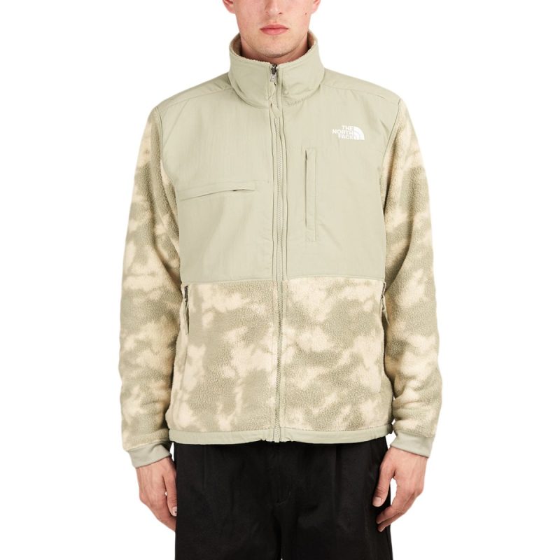 the north face printed denali 2 fleece jacket beige grun 749421