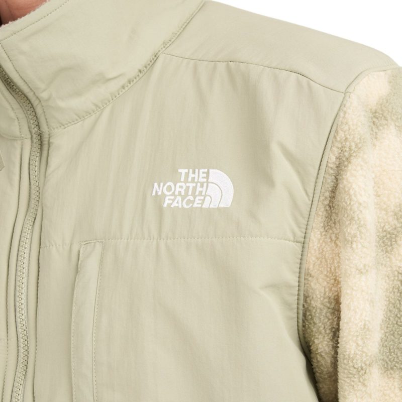 the north face printed denali 2 fleece jacket beige grun 783940