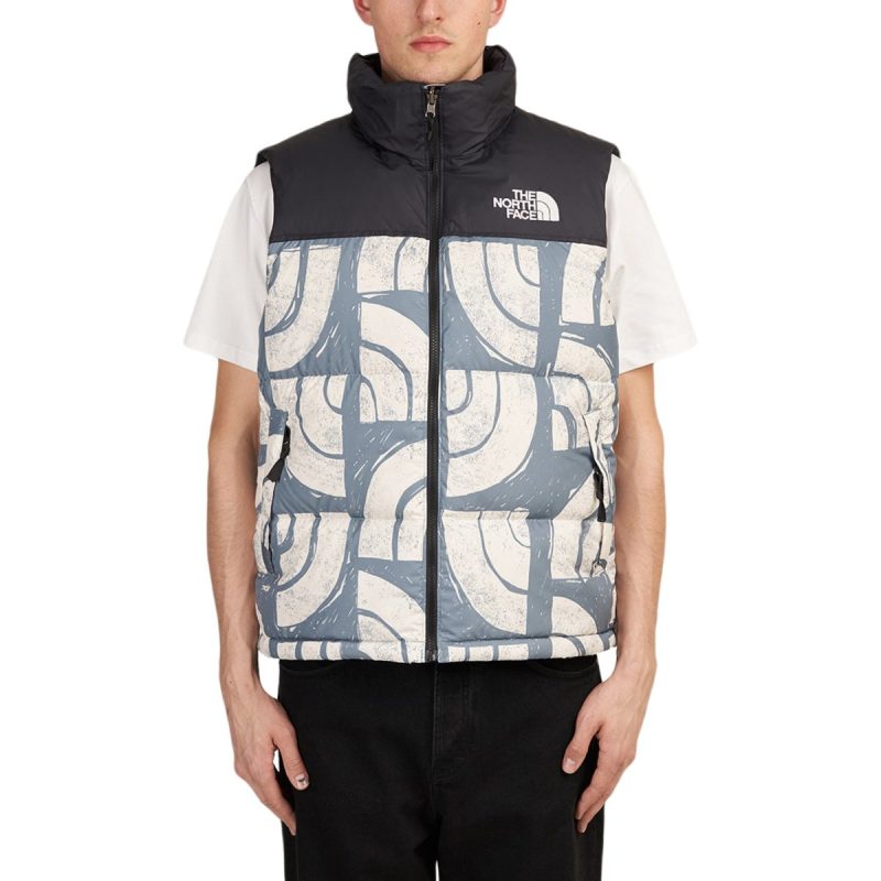 the north face printed retro nuptse vest multi 512917