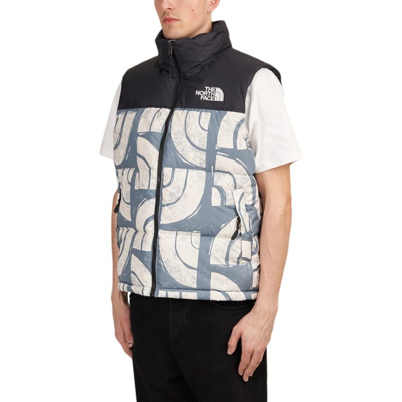 the north face printed retro nuptse vest multi 960183