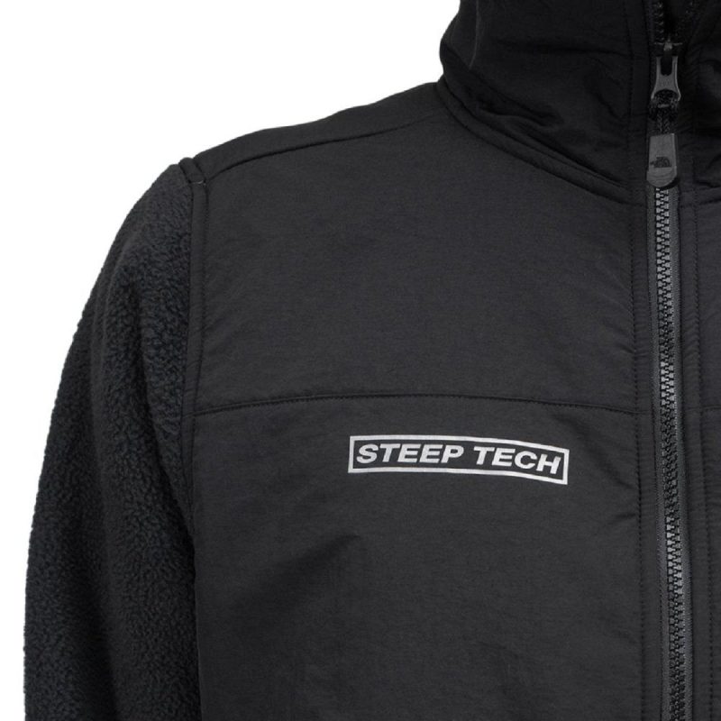 the north face steep tech full zip fleece jacket schwarz 856157