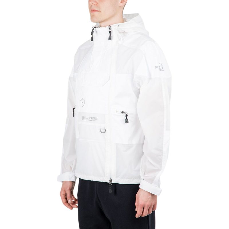 the north face steep tech light rain jacket weiss 815323