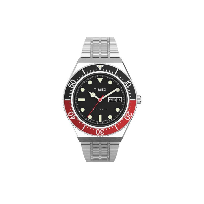 timex archive m79 automatic diver 40mm schwarz rot 520064