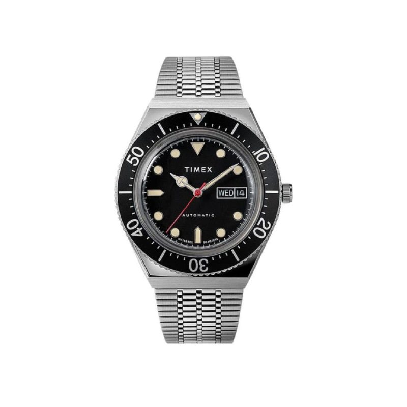 timex archive m79 automatic diver 40mm stahl schwarz 841639