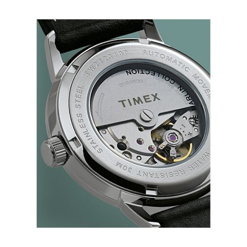 timex archive marlin automatic 40mm leather strap braun silber 894573