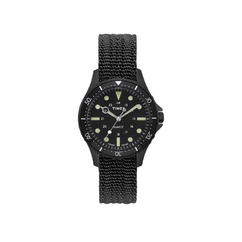 timex archive navi harbor 38mm fabric schwarz 297173