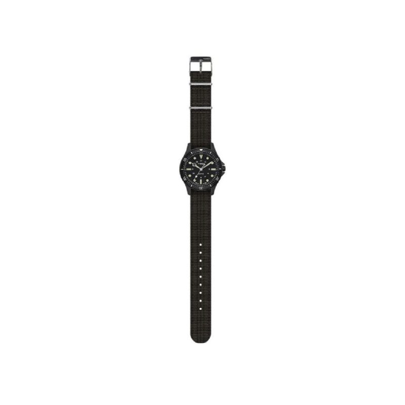 timex archive navi harbor 38mm fabric schwarz 610294