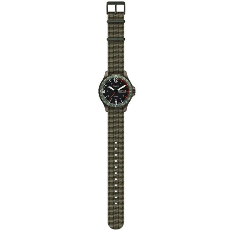 timex archive navi land titanium 38mm olive 338118