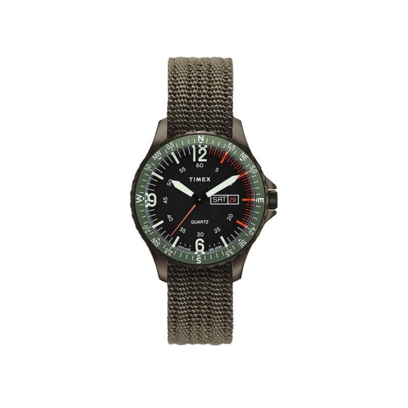 timex archive navi land titanium 38mm olive 636990