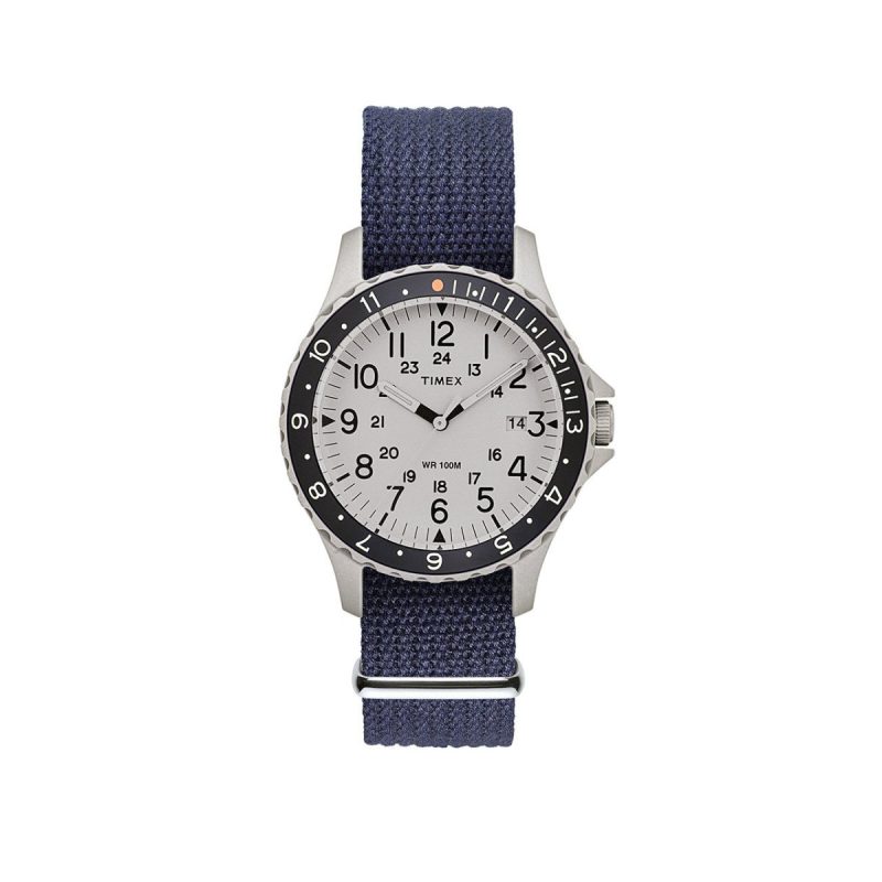 timex archive navi ocean 38mm blau weiss 611568