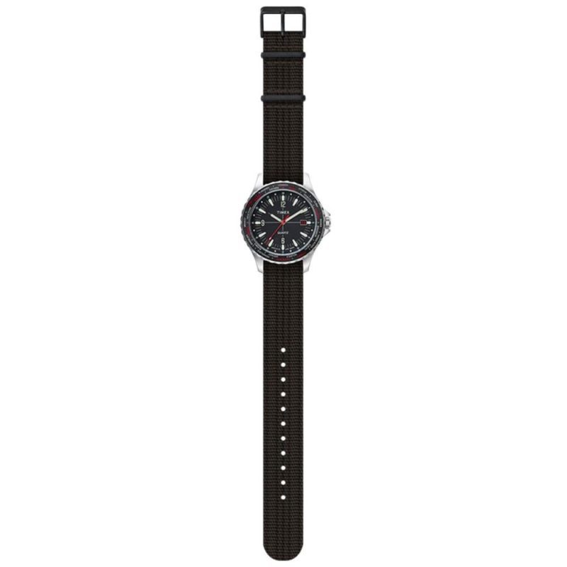 timex archive navi world time 38mm schwarz 314697