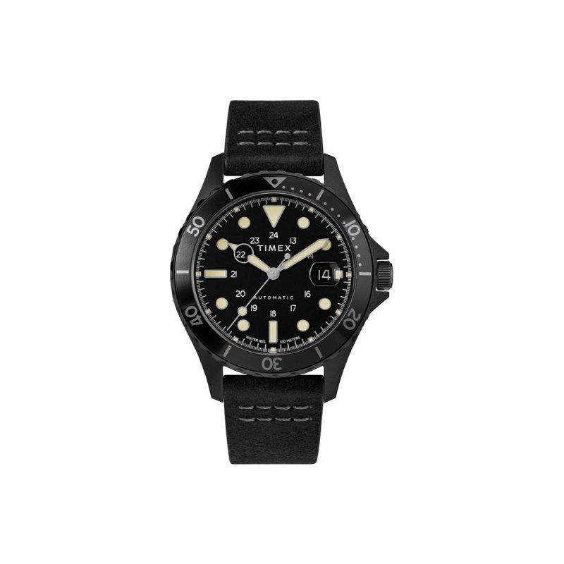 timex archive navi xl automatic 41mm schwarz 138940