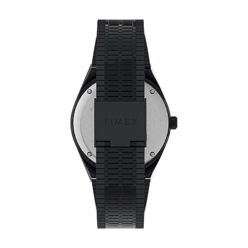 timex archive q timex reissue 38mm stainless steel bracelet schwarz silber 851250