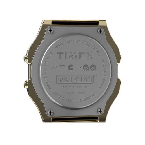 timex archive t80 x pac man 34mm gold 831824