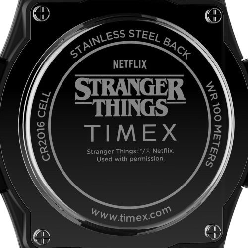 timex atlantis x stranger things 40mm resin strap watch schwarz 434700