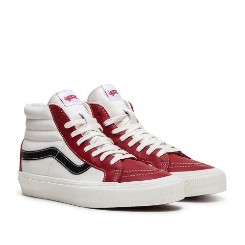 vans vault sk8 hi reissue lx rot weiss schwarz 672835