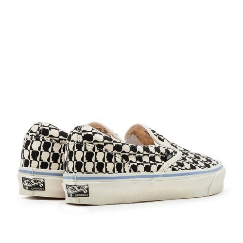 vans vault x brain dead ua og classic slip on lx weiss schwarz 166162